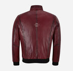 RODERICK Classic Leather Bomber Jacket for Men