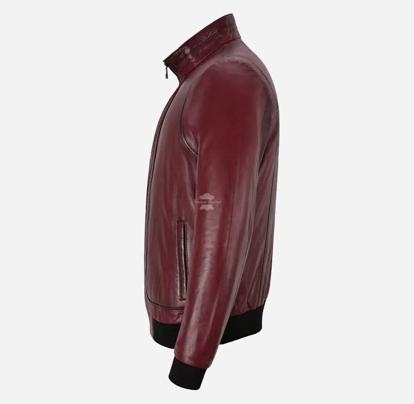 RODERICK Classic Leather Bomber Jacket for Men
