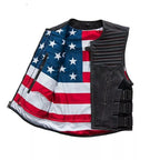 Anthem Men's Swat Style Leather Motorcycle Vest - Limited Edition