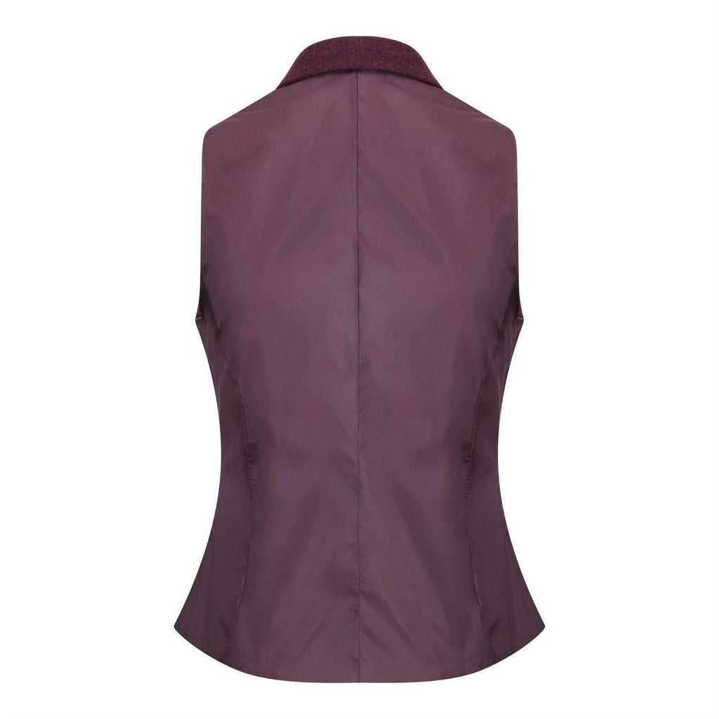 Womens 1920s Wine Wool Classic Retro Vintage Waistcoat