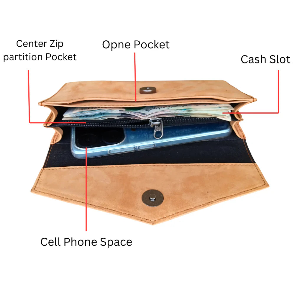 Butter Leather Women's Clutch - Leather Wallet