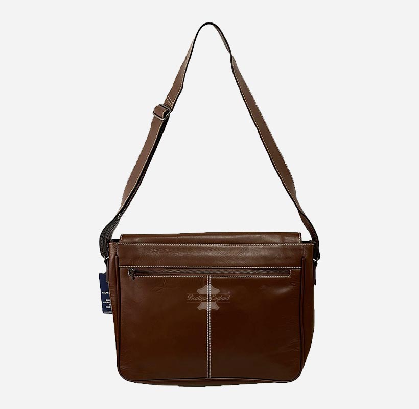 Unisex Leather Crossbody Laptop Satchel Bags