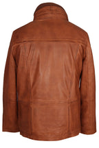 Three Quarter Brown Leather Jacket - 3/4 Length Coat