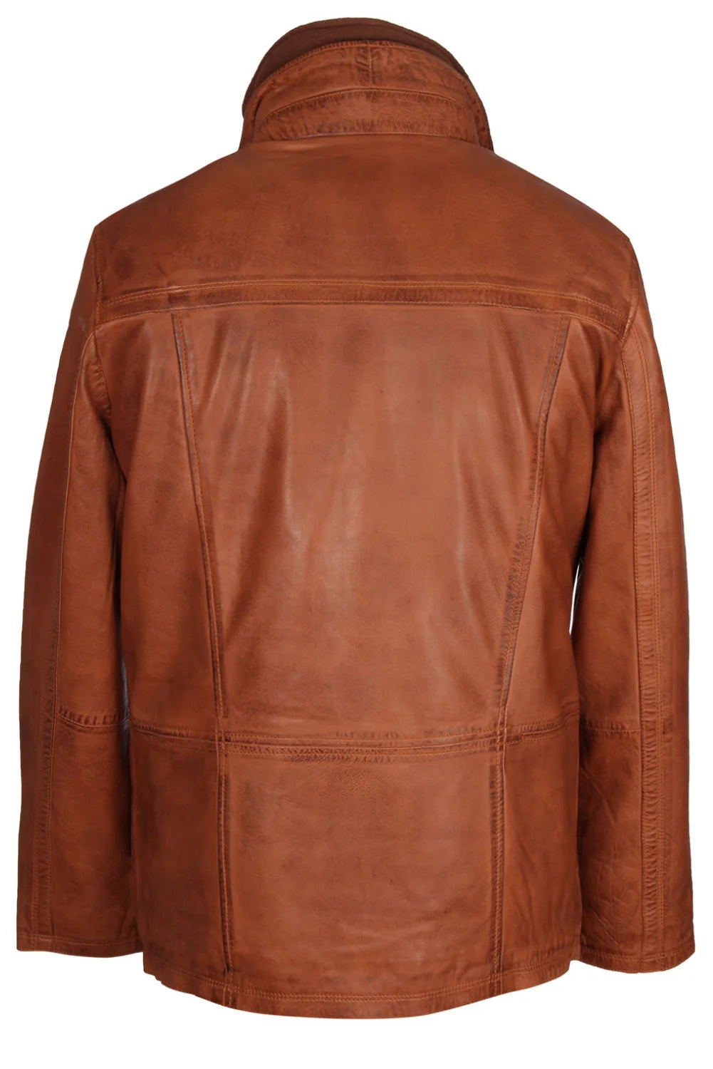 Three Quarter Brown Leather Jacket - 3/4 Length Coat