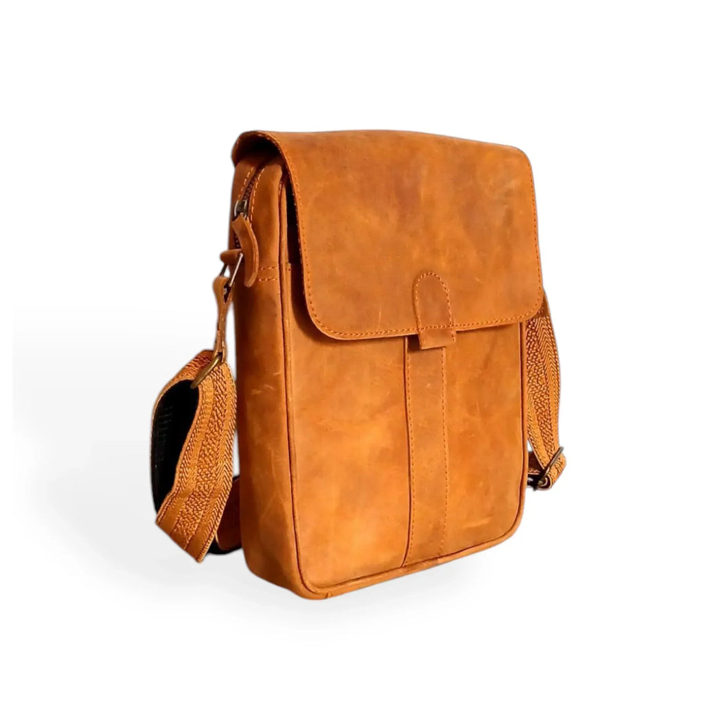 Crossover - Tan Cow Leather Crossbody Bag
