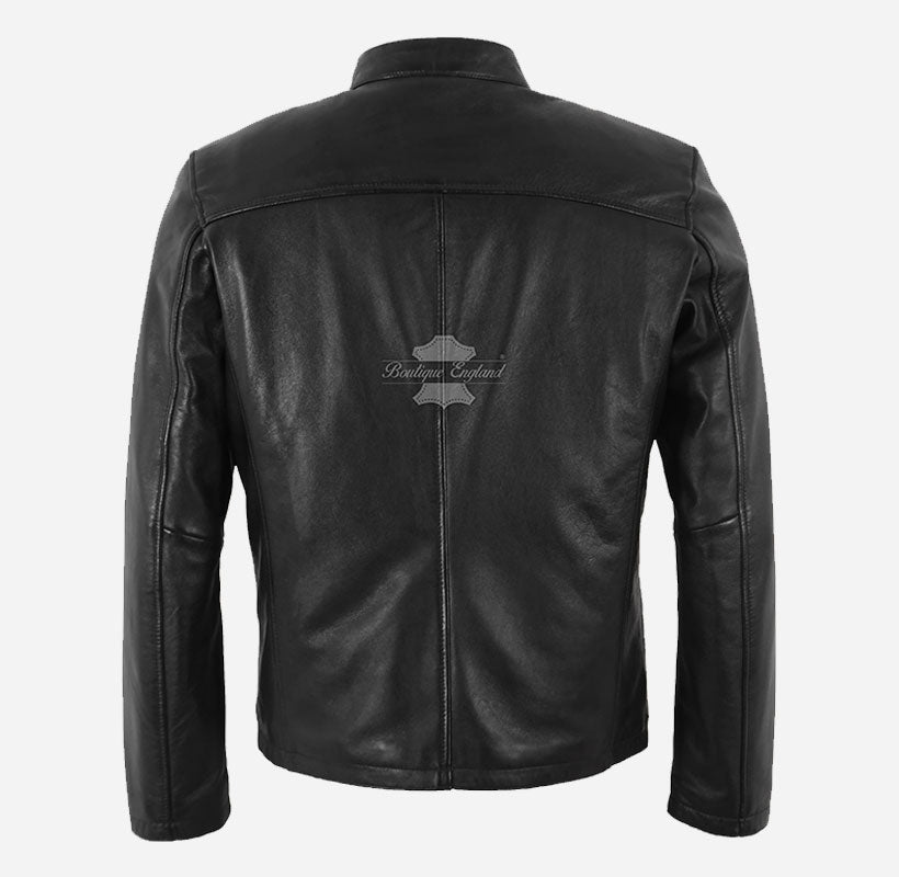 BRUISER Men's Leather Racer Jacket