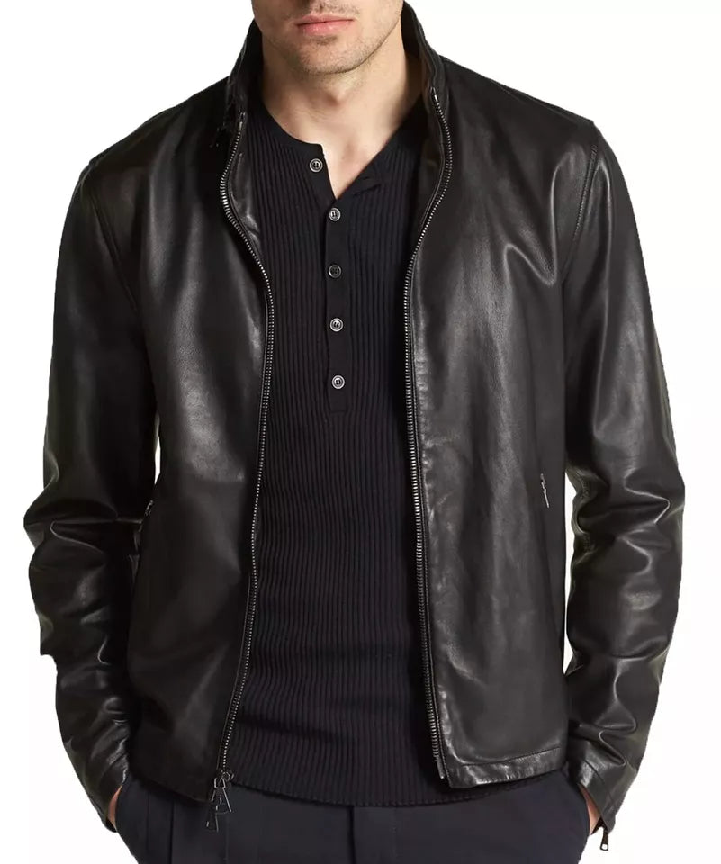 Men's Leather Jacket Motorcycle