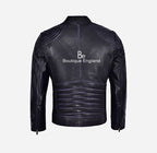 TIMBER Men's Rustic Vintage Biker Leather Jacket
