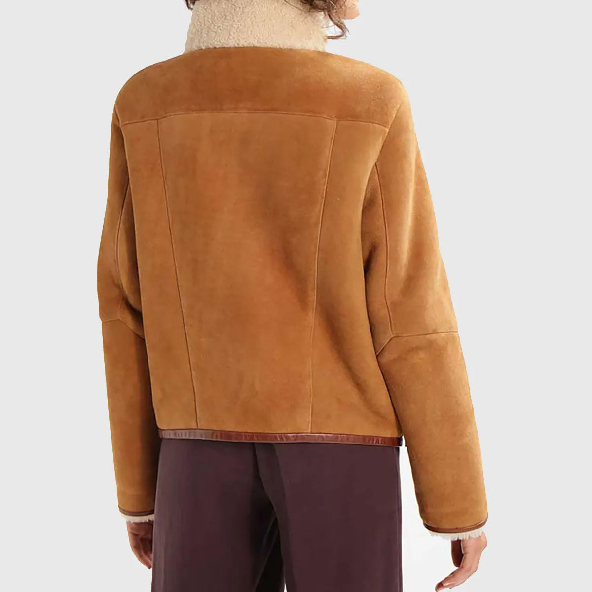 Women’s Brown Bomber Suede Jacket