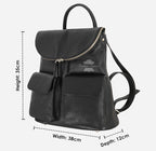 Women's Leather Backpack Leather Rucksack Black