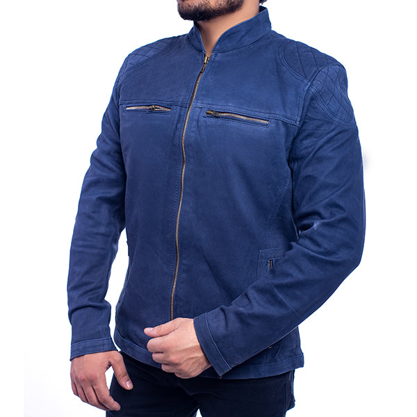Classic Blue Suede Jacket