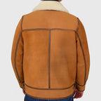 Men’s Brown B-3 Bomber Leather Jacket