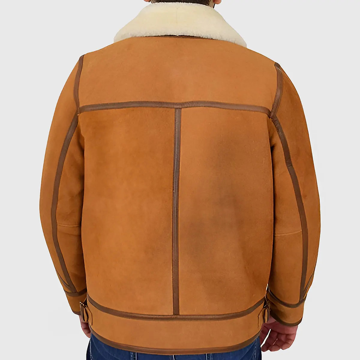 Men’s Brown B-3 Bomber Leather Jacket