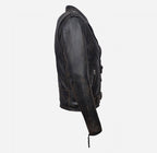 Stylish Motorcycle Leather Jacket-Mens Handmade Real Distressed Biker Leather Jacket-Mens Leather Jacket-Leather Jacket Men-Gift For Him