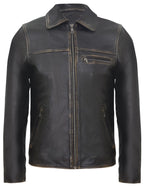 Men's Harrington Cow Hide Leather Jacket-Lima