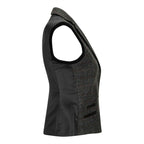 Womens Tweed 1920s Herringbone Charcoal Waistcoat