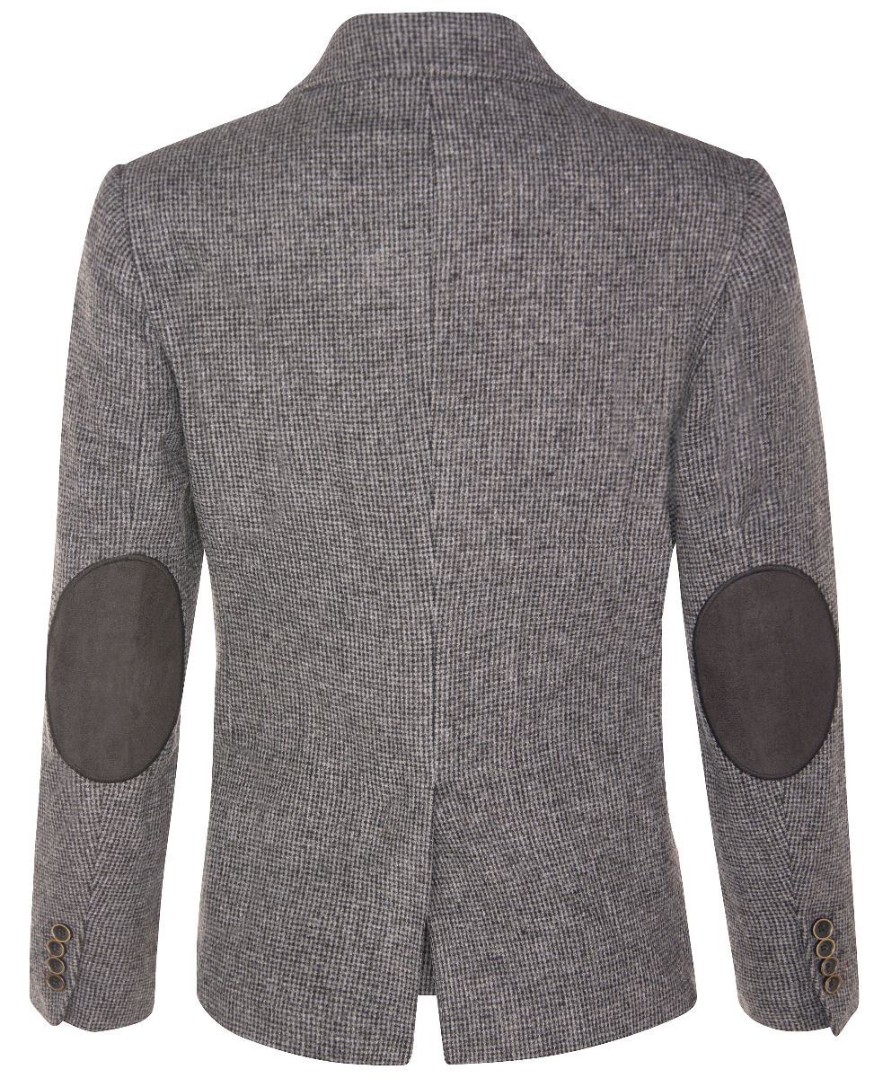 Womens Tweed 1920s Herringbone Grey Blazer