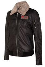 Mens US Leather Bomber Jacket-Arizona