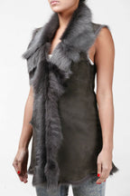 Women's Toscana Sheepskin Long Gilet-Sorocaba