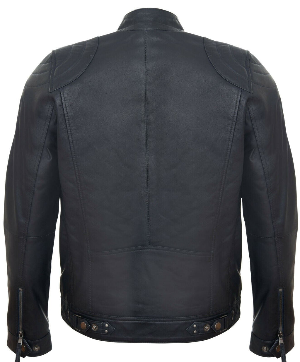Mens Moto Leather Biker Jacket-Taiwan