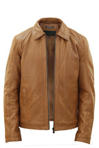 Mens Smart Classic Harrington Leather Jacket-New York