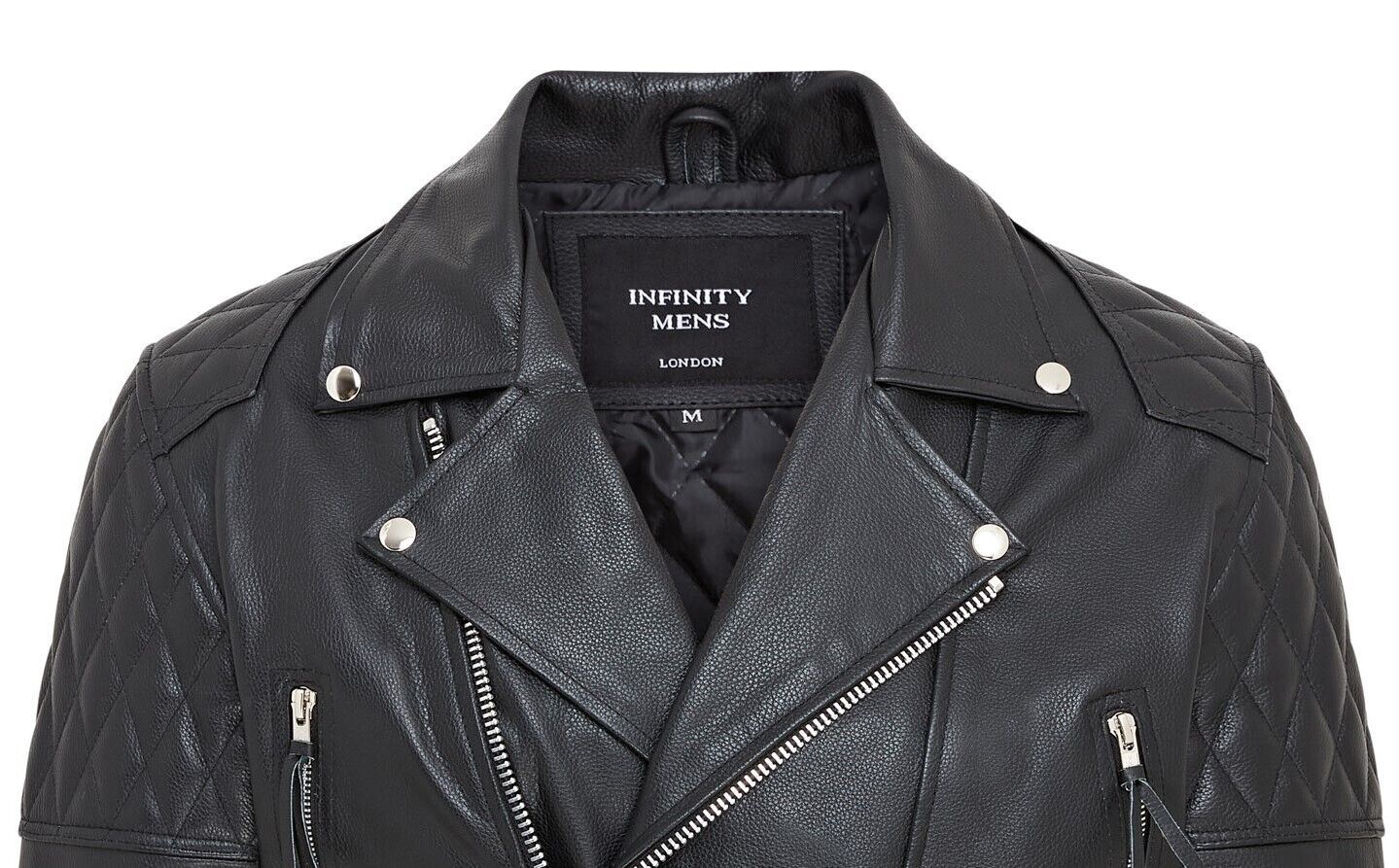Mens Cowhide Leather Brando Biker Jacket - Garland