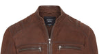 Mens Buff Leather Cafe Racer Biker Jacket - Jinan