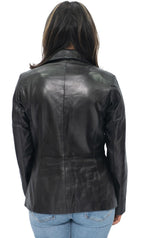 Womens Soft Leather Blazer Jacket-Apeldoorn