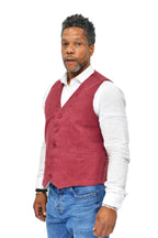 Mens Classic Goat Suede Leather Waistcoat-Norwich