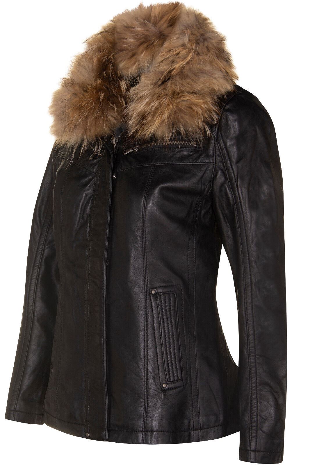 Womens Leather Parker Jacket-Arvada