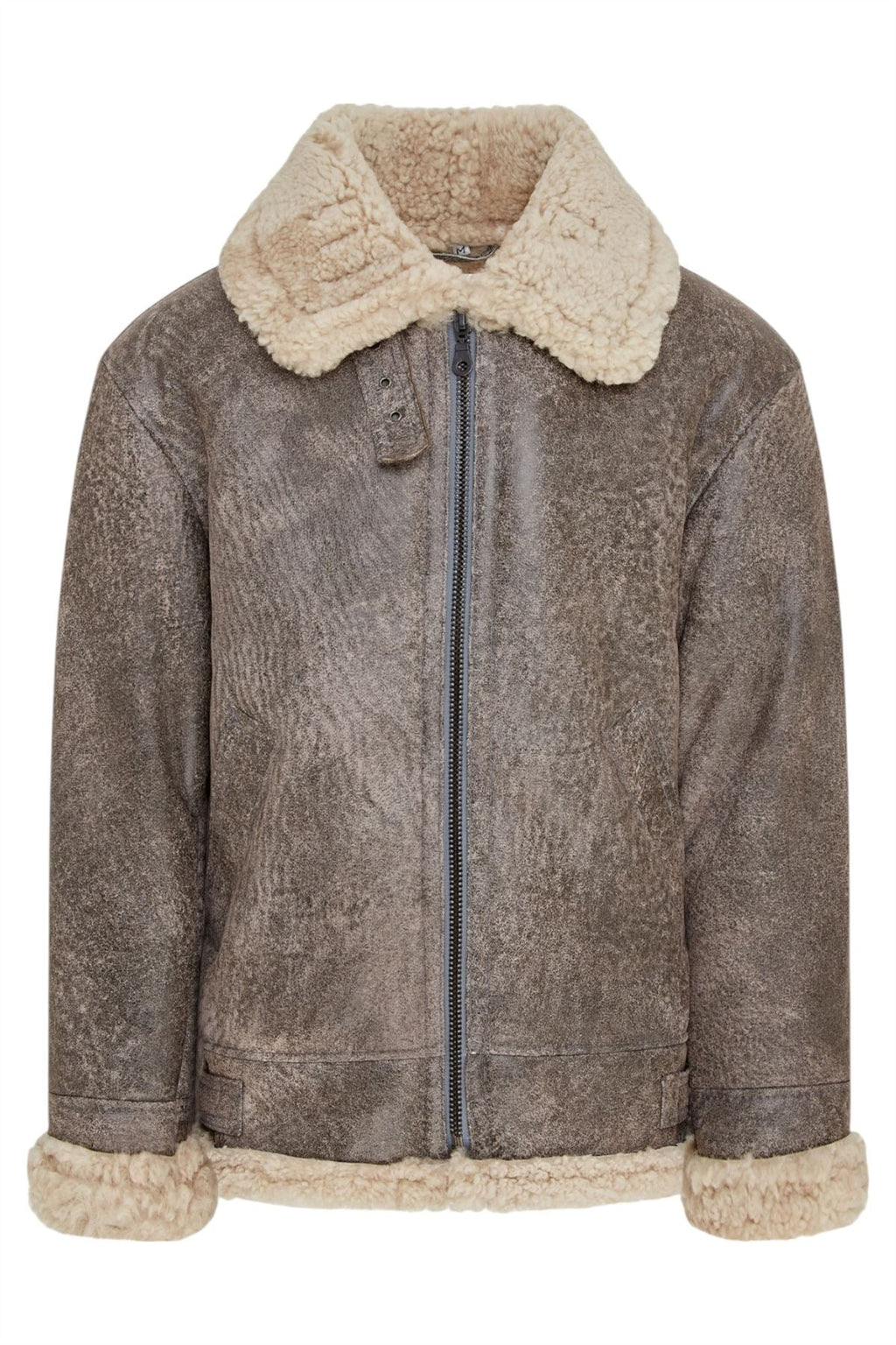 Mens B3 WW2 Sheepskin Leather Flying Aviator Jacket-Houston