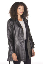 Womens 3/4 Length Trench Coat-Ranchi