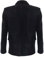Mens Jacket Leather Blazer Soft Italian Fitted Vintage Coat