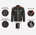 Nomadic Waxed Vintage Men's Biker Leather Jacket