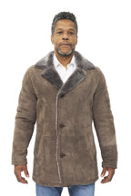 Mens Sheepskin Classic Car Coat-Avondale