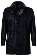 Mens Warm Shearling Sheepskin Leather Coat-Florence