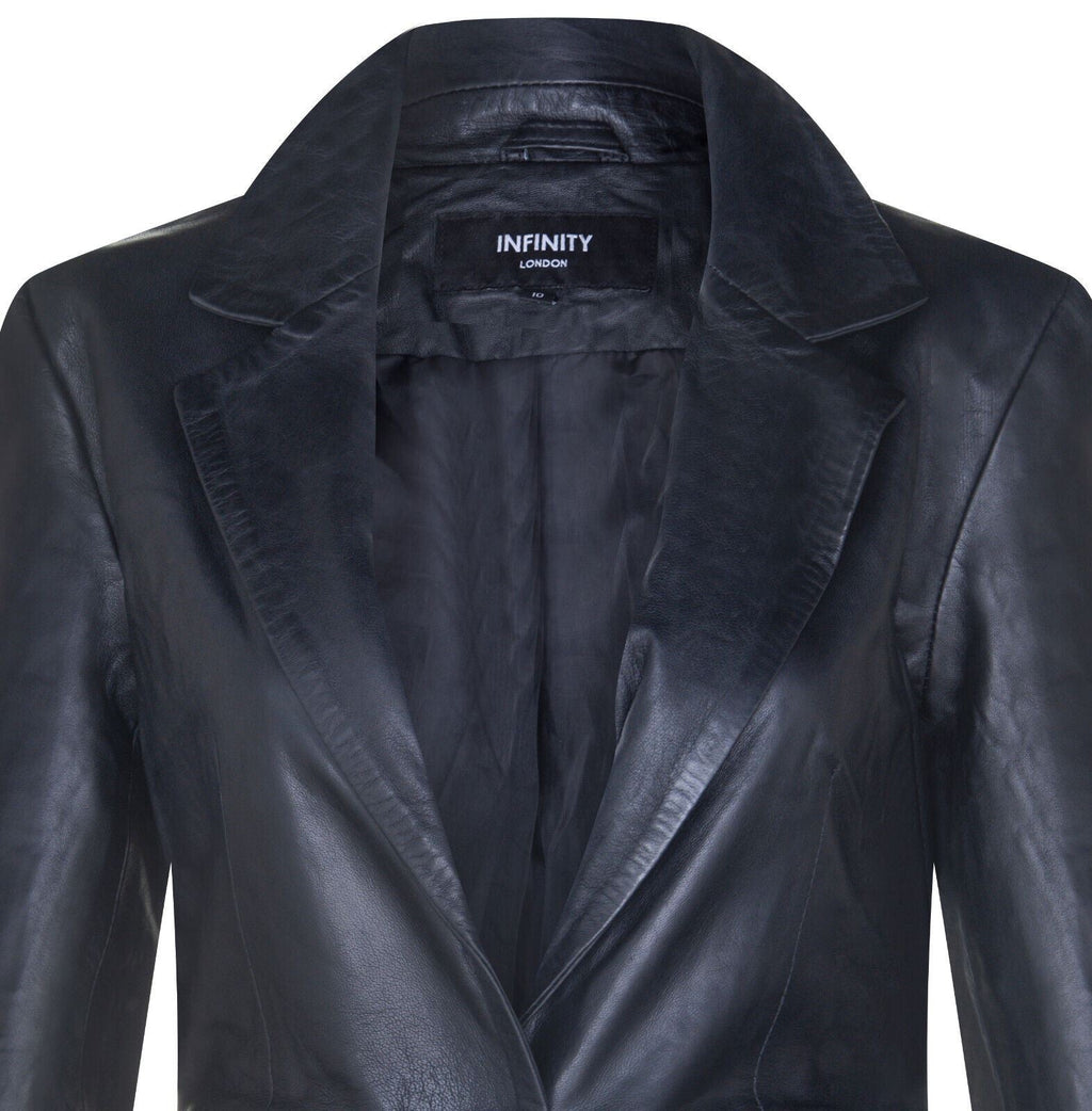 Womens Soft Leather Blazer Jacket-Apeldoorn