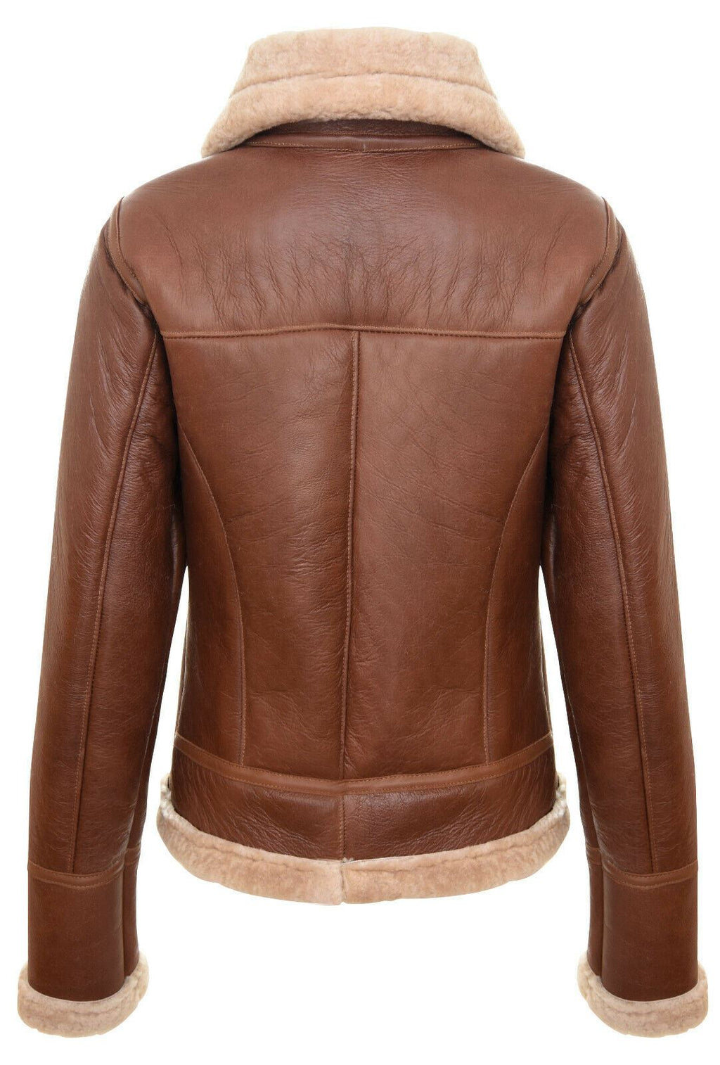 Womens Tan B3 Sheepskin Flying Jacket-Kano