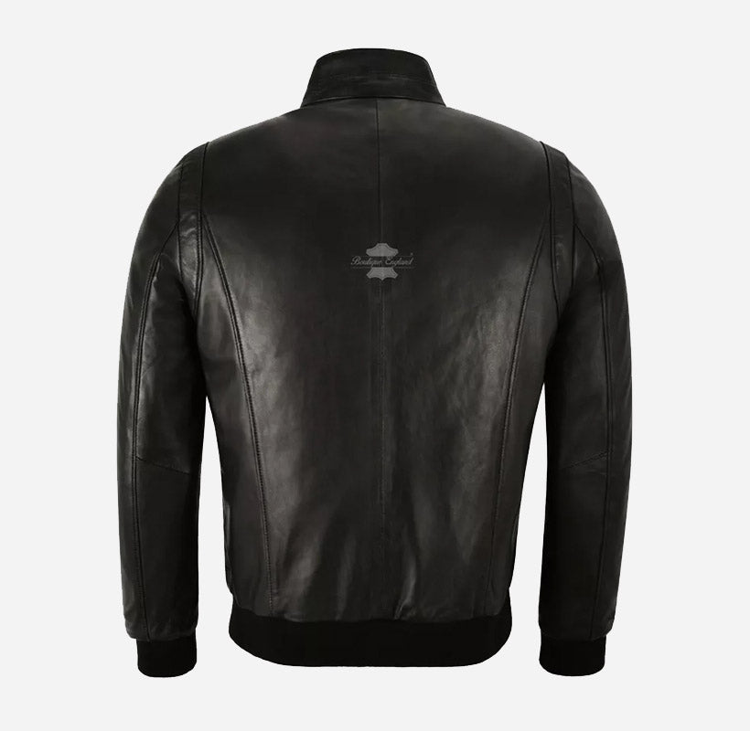RODERICK Classic Leather Bomber Jacket for Men