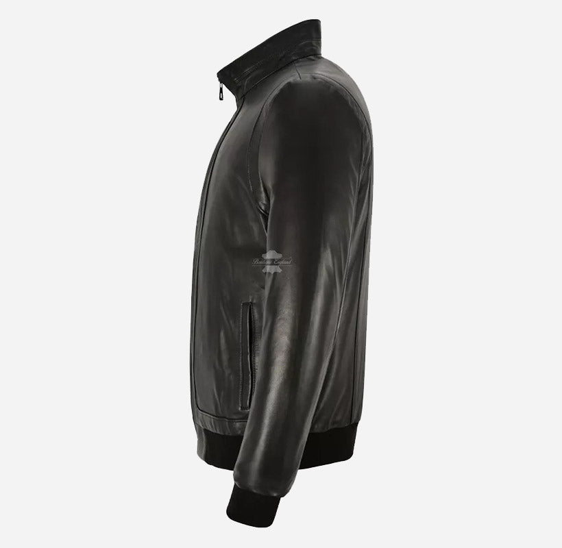 RODERICK Classic Leather Bomber Jacket for Men