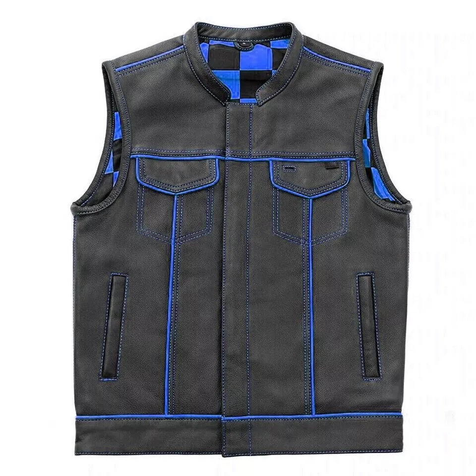 First Mfg Co - The Club Cut - Men's Motorcycle Biker Riding Leather Vest