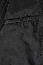 FRANCIS Women's Genuine Leather Racing Jacket - Black Red White Stripes