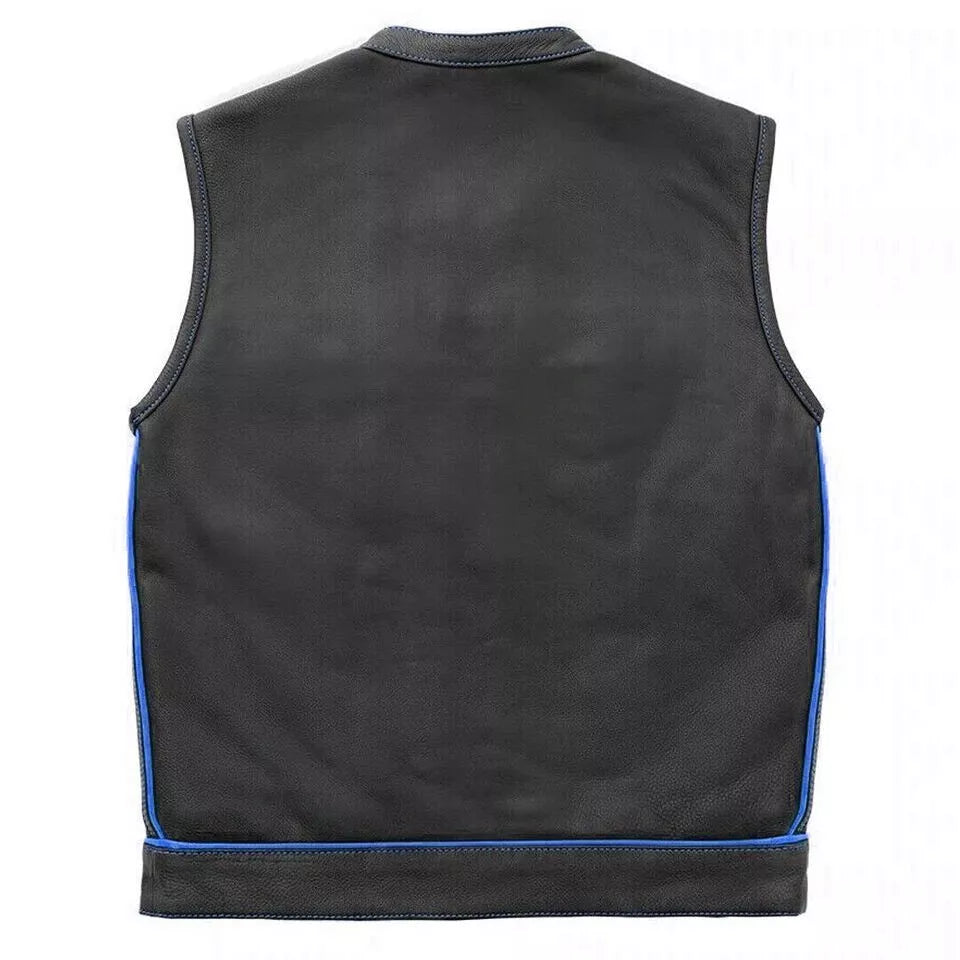 First Mfg Co - The Club Cut - Men's Motorcycle Biker Riding Leather Vest