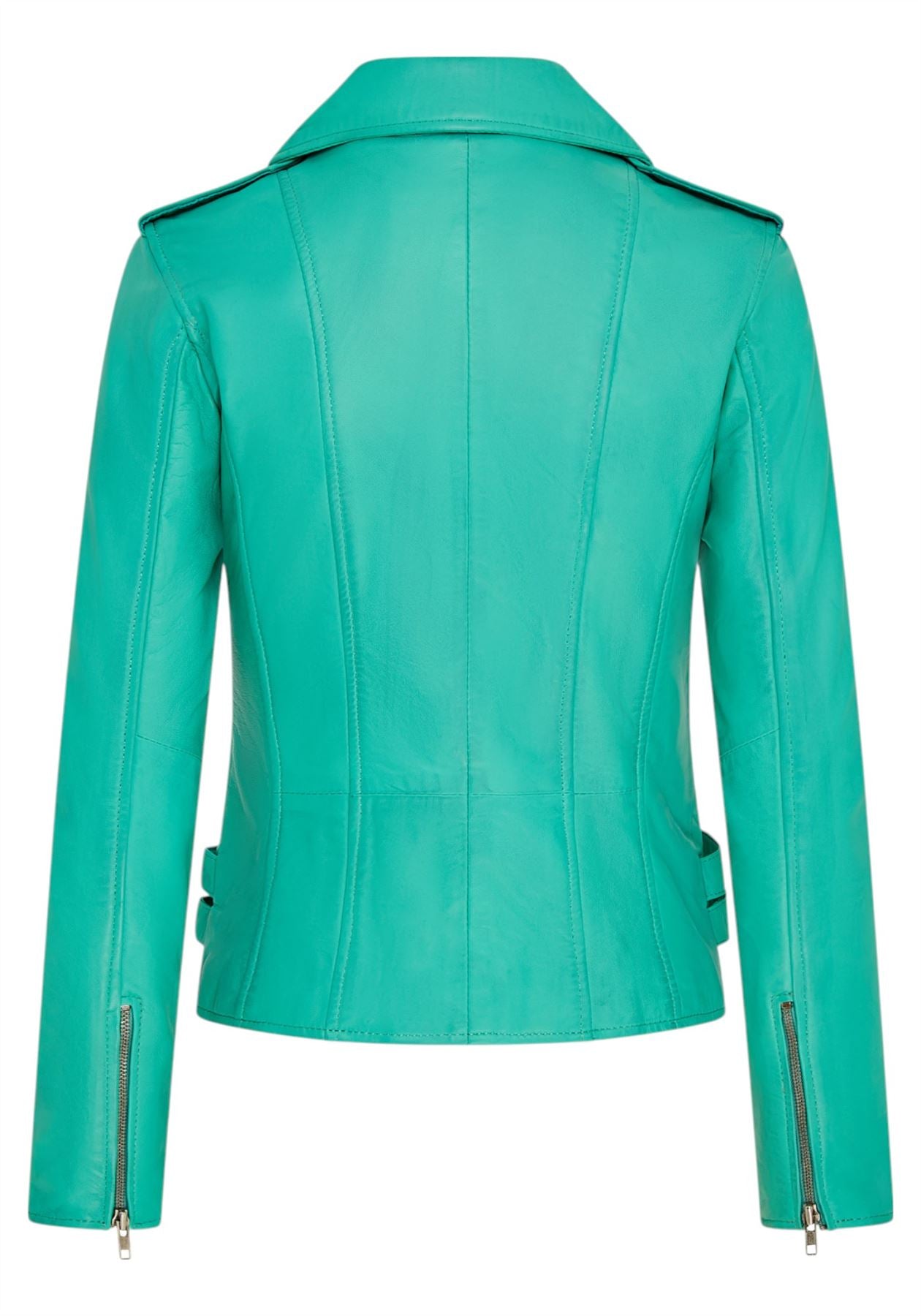 Womens Leather Vintage Brando Biker Jacket-Orlando