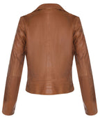 Womens Classic Leather Brando Biker Jacket-Loughton
