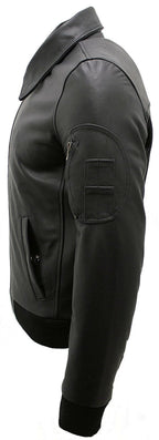 Mens Cowhide Analine Leather A2 US Airforce Bomber Jacket