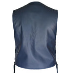 Men’s Blue Cruiser Leather Vest