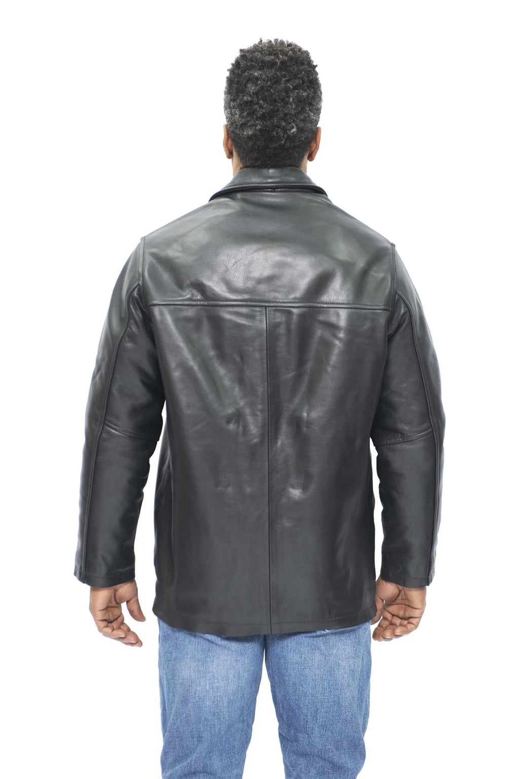 Mens Cowhide Leather Box Jacket-Mendoza