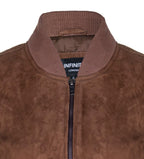 Womens Classic MA-1 Suede Bomber Jacket-Newbury