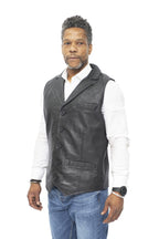 Mens Smart Classic Leather Waistcoat-Bristol